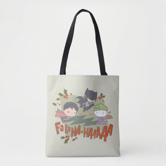 Tote Bag Justice League Chibi Holiday Cookie Chase (Devant)
