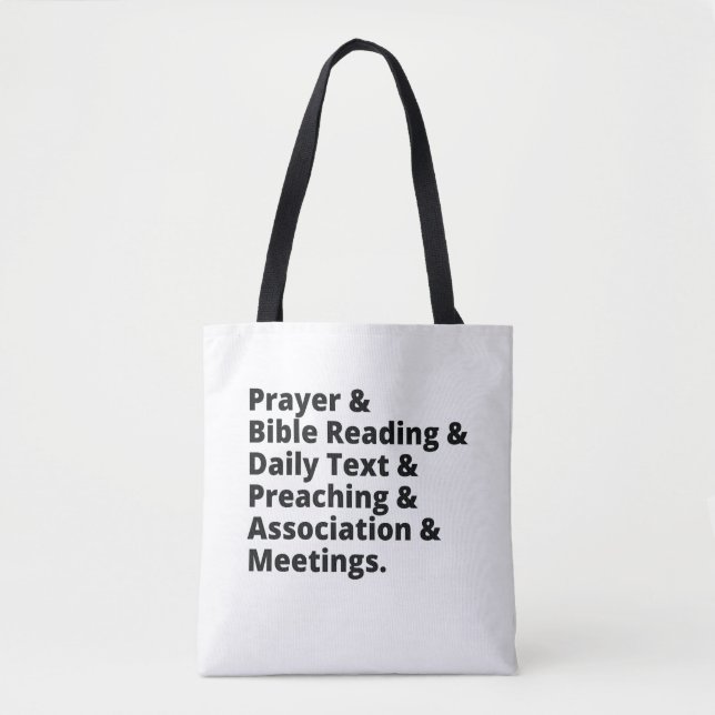 Tote Bag JW Spirituel Life Essentials (Devant)