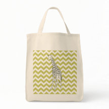 Kaki Safari Chevron avec Pop Art Giraffe