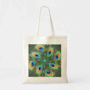 Tote Bag Kaléidoscope de plume de paon