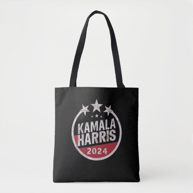 Tote Bag Kamala Harris 2024 Pour Les Élections Rétro Du Pré (Devant)