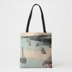 Tote Bag Kanagawa, Japon : impression de blocs de bois Vint