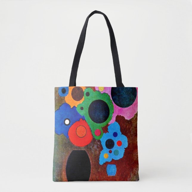 Tote Bag Kandinsky - Black Increasing, art abstrait, (Devant)