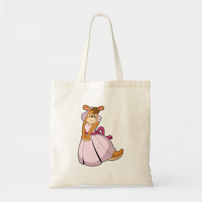 Tote Bag Kangaroo comme mariée avec robe Mariage (Devant)