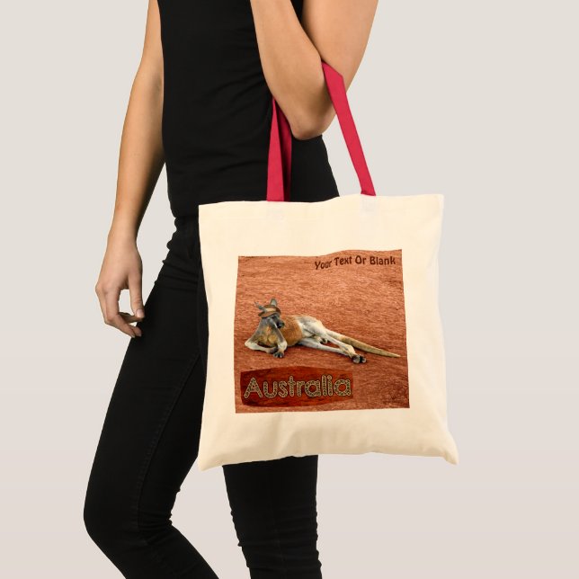Tote Bag Kangaroo Rouge En Casquette Slouch (Devant (produit))