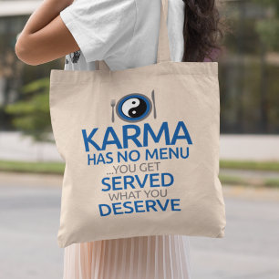 Tote Bag Karma N'A Pas De Menu... Yin Yang Graphic