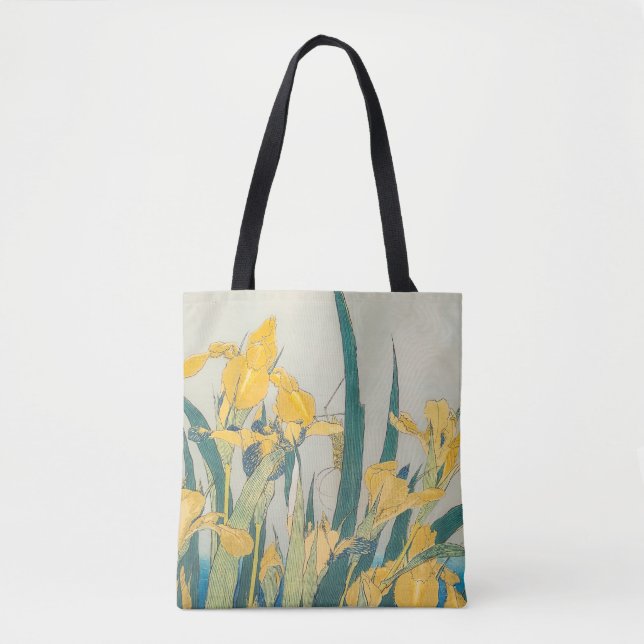 Tote Bag Katsushika Hokusai - Grasshopper et Iris (Devant)