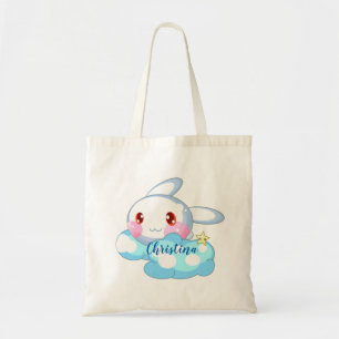 Tote Bag Kawaii Bunny, Cloud & Star Custom