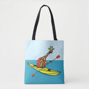 Tote Bag Kayak de mer de girafe