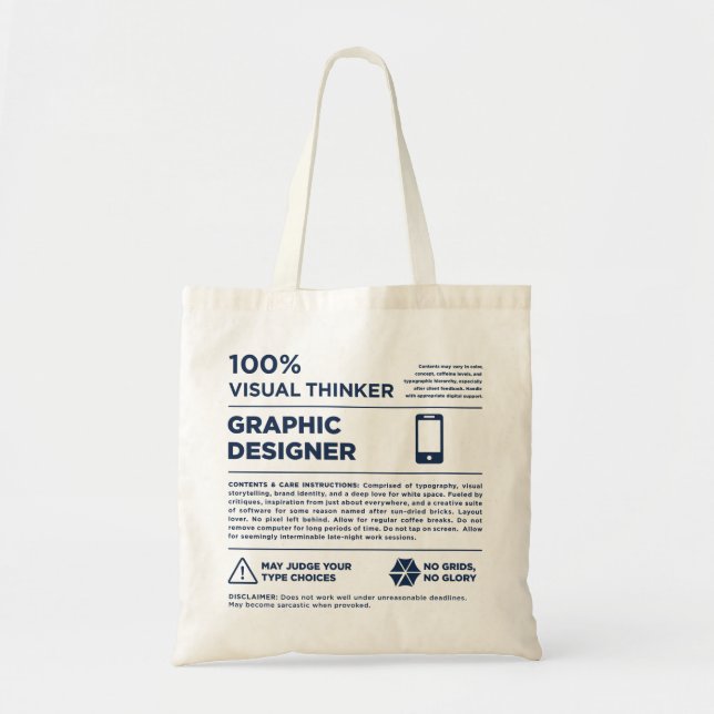 Tote Bag Kean MGC Graphic Design Care Label (Devant)