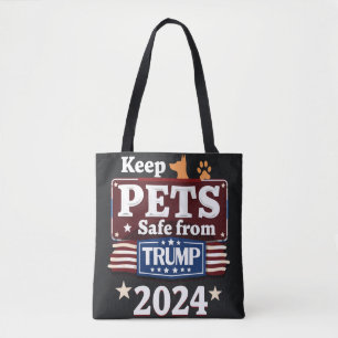 Tote Bag Keep Pets Safe From Trump 2024for Pet Lovers