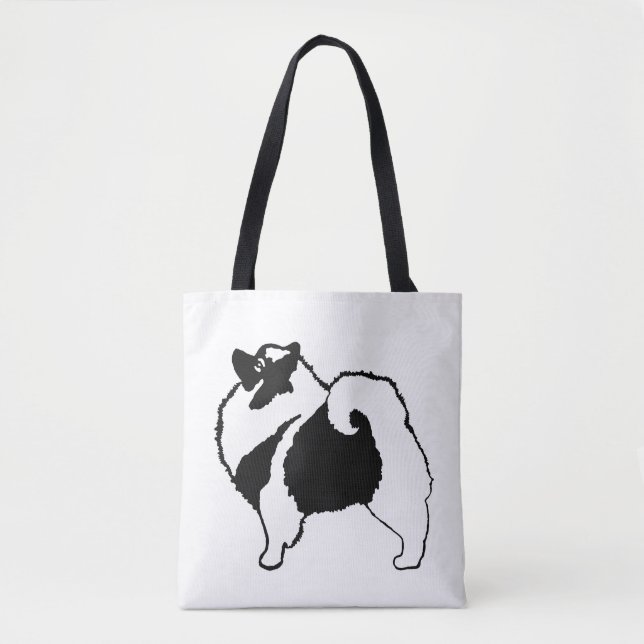 Tote Bag Keeshond Graphics - Cute Original Chig Art (Devant)