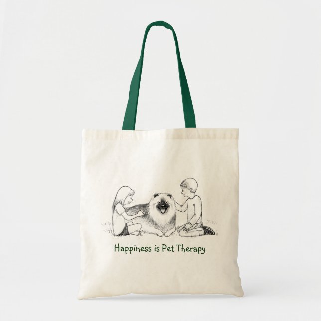 Tote Bag Keeshond Pet Therapy | Cute Keesie Chien (Devant)