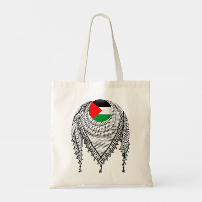 Tote Bag Keffiyeh Écharpe palestinienne tissu traditionnel (Dos)