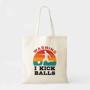 Tote Bag Kickball Warning