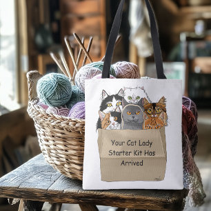 Tote Bag Kit de démarrage de Dame aux chats