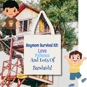 Tote Bag Kit de survie maman garçon drôle
