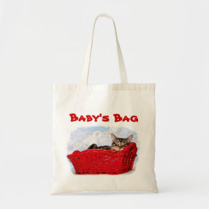 Tote Bag Kit rouge éco-amical réutilisable pour dormir chat
