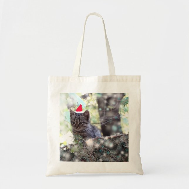 Tote Bag Kitten Budget de Noël Fourre-tout (Devant)