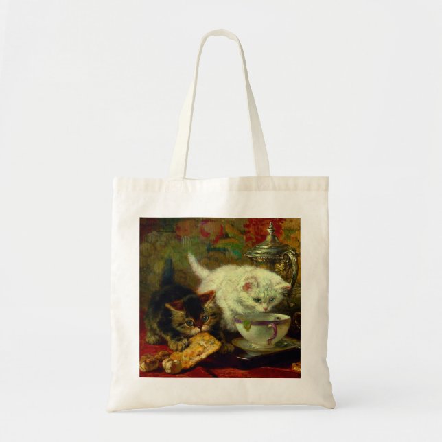 Tote Bag Kittens Tea Party (Devant)
