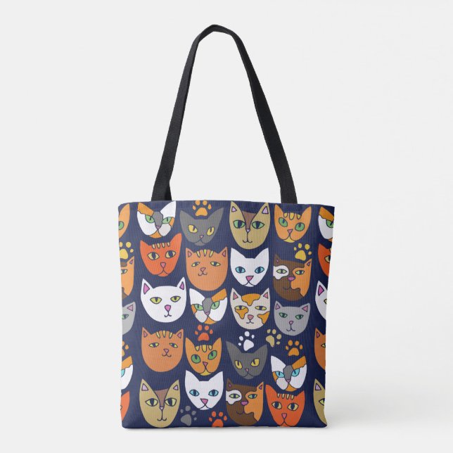 Tote Bag Kitty Chats Quotidien Caturday (Dos)
