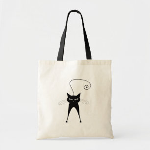 Tote Bag Kitty fantaisie noir 6
