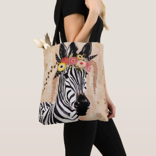 Tote Bag Klimt Zebra   Couronne De Fleurs