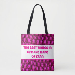 Tote Bag Knit Crochet rose Motif Crafty Love Fil