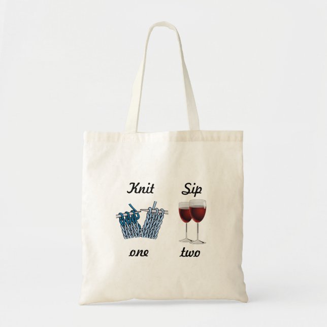 Tote Bag Knit un, sip deux (Devant)