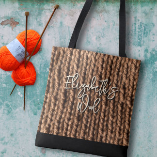 Tote Bag Knitting Wool Bag Personalized