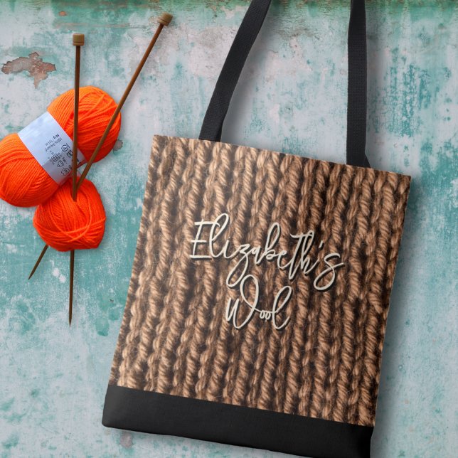 Tote Bag Knitting Wool Bag Personalized (Créateur téléchargé)