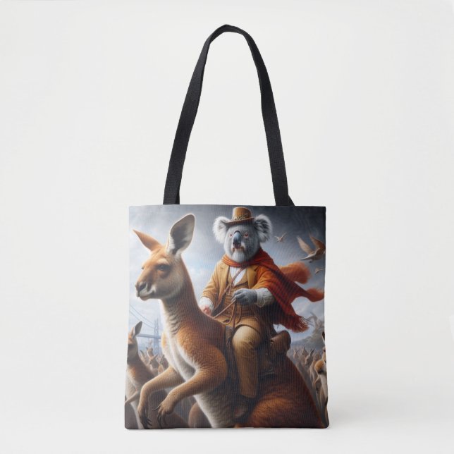 Tote Bag Koala Kangaroo Rider (Devant)