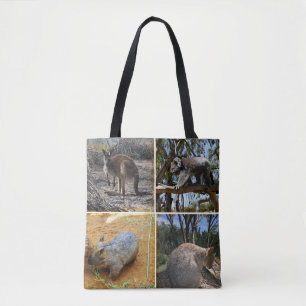 Tote Bag Koala, Kangourou, Quokka, Wombat,