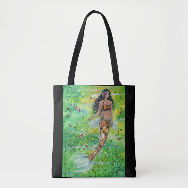 Tote Bag Koi mermaid Lily par Renee Lavoie (Devant)