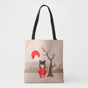 Tote Bag Kokeshi - Poupée japonaise
