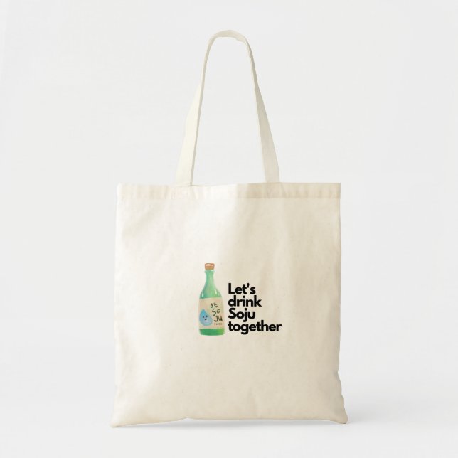Tote Bag kpop Buvons Soju ensemble culture coréenne (Devant)