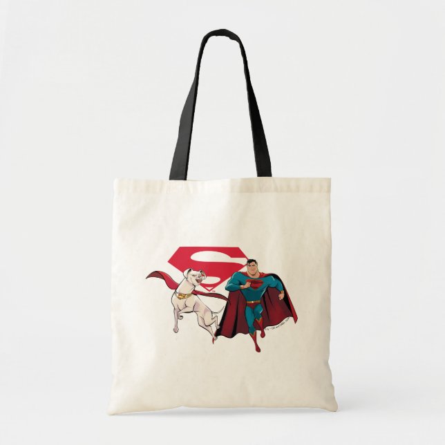 Tote Bag Krypto et Superman (Devant)