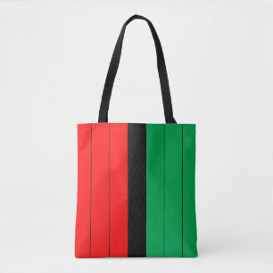 Tote Bag Kwanzaa Rouge Noir Vert Kinara Motif rayé