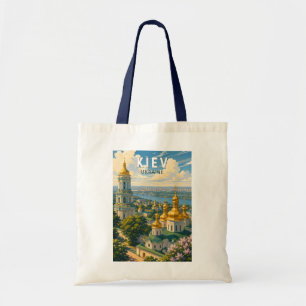 Tote Bag Kyiv Ukraine Illustration Voyage Art Rétro