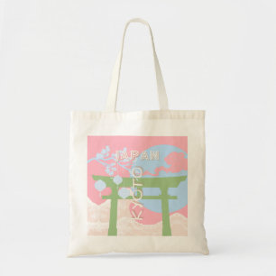 Tote Bag Kyoto Japan Travel Art, Pastel Travel Art