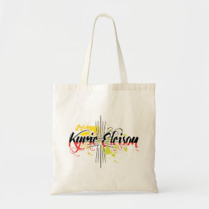 Tote Bag Kyrie Eleison Stylisée Phrase Religieuse avec Croi