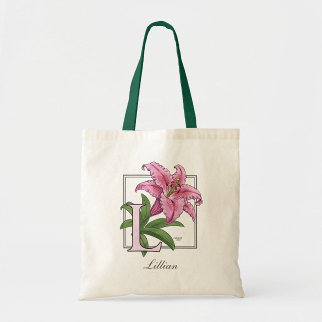 Tote Bag L pour le monogramme de fleur de lis (Devant)