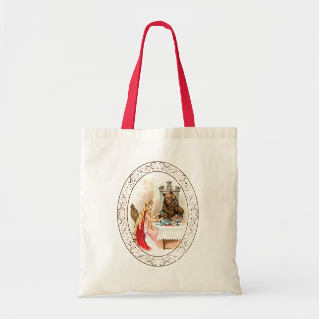 Tote Bag La Beauté En Rose Et La Bête (Devant)