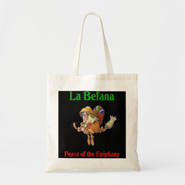 Tote Bag La Befana Fête de l'Epiphanie Raglan Baseball Te (Devant)