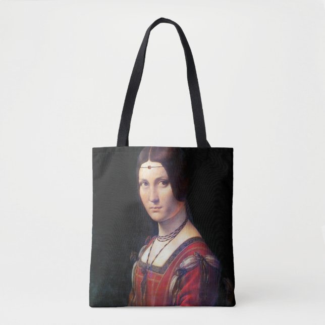Tote Bag La Belle Ferronnière, Léonard de Vinci (Devant)