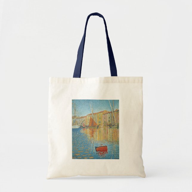 Tote Bag La Bouée Rouge par Paul Signac, Pointillisme Vinta (Devant)