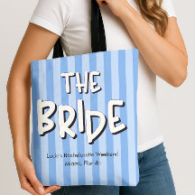 La Bride Blue Stripes Bachelorette Party