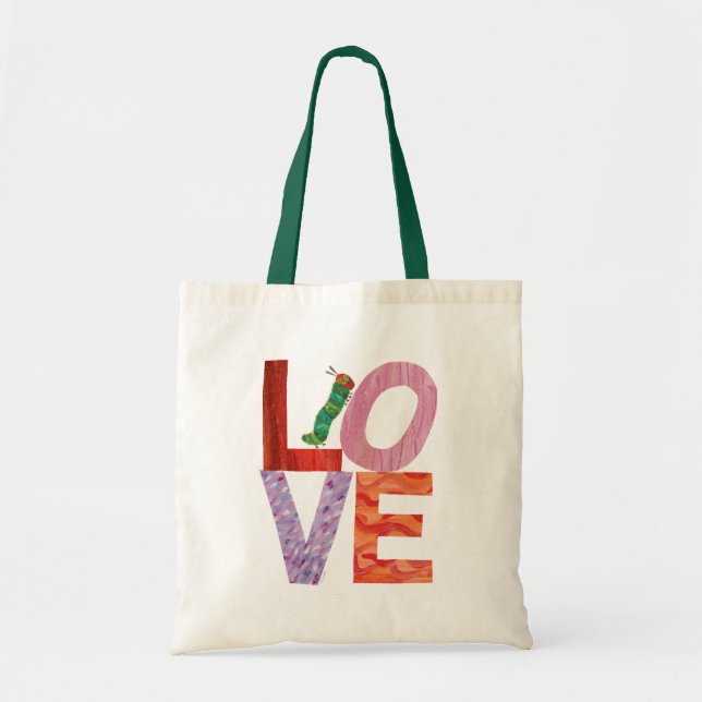Tote Bag La Caterpillar Très Affamée | AMOUR (Devant)