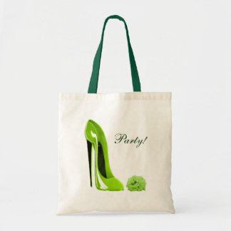 Tote Bag La chaussure stylet de vert de chaux et s'est