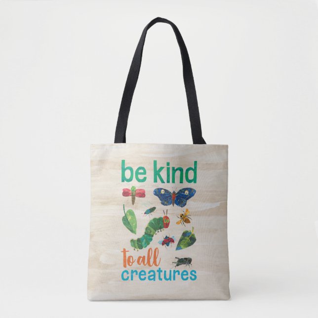 Tote Bag La chenille affamée | Être gentil avec toutes les  (Devant)